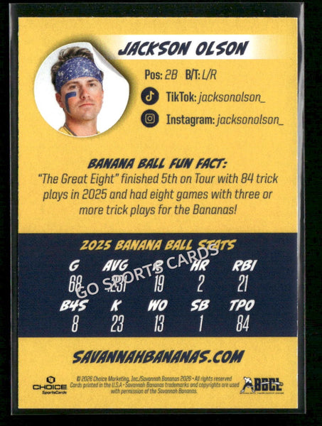 2026 Savannah Bananas Jackson Olson