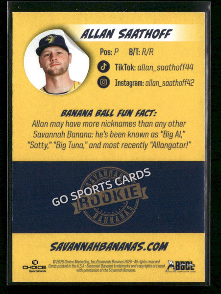 2026 Savannah Bananas Allan Saathoff