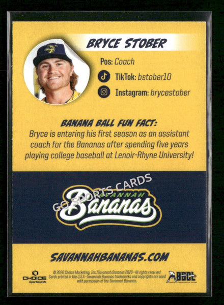 2026 Savannah Bananas Bryce Stober