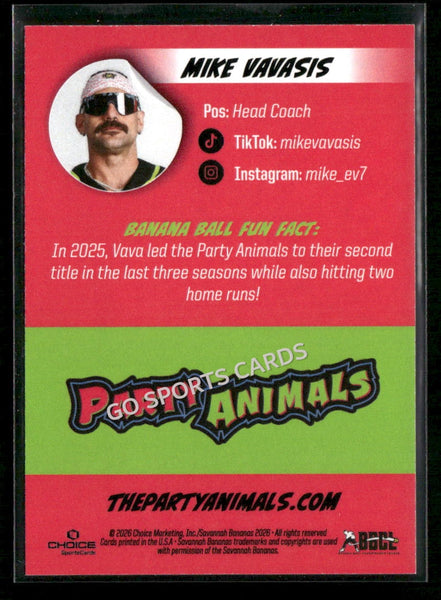 2026 Party Animals Savannah Bananas Mike Vavasis