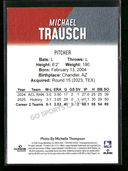2026 Hickory Crawdads 1st Michael Trausch