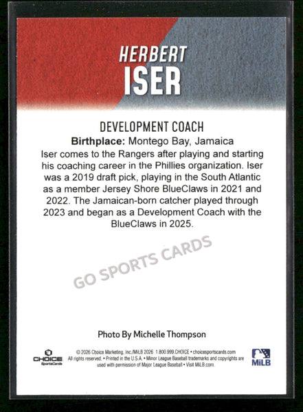 2026 Hickory Crawdads 1st Herbert Iser