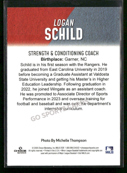 2026 Hickory Crawdads 1st Logan Schild