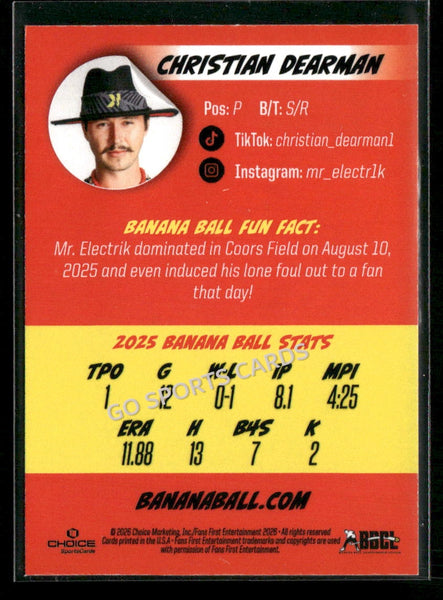 2026 Firefighters Savannah Bananas Christian Dearman