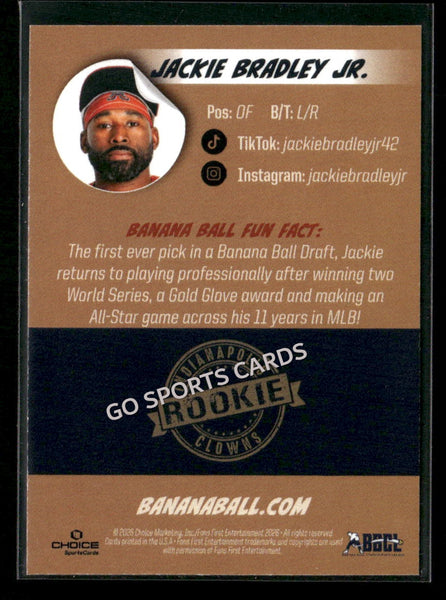 2026 Indianapolis Clowns Savannah Bananas Jackie Bradley Jr