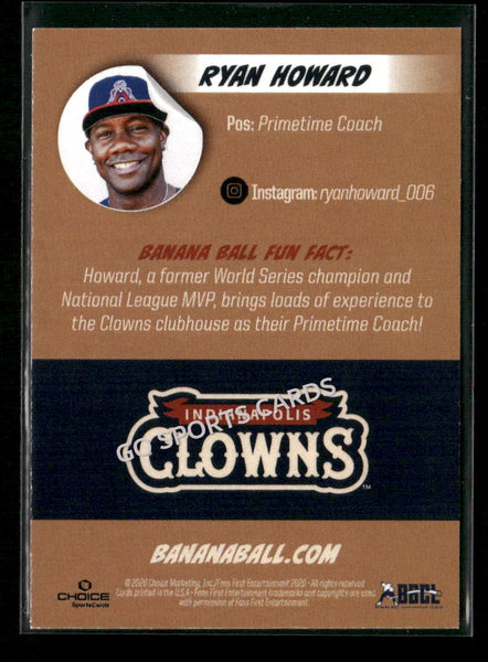 2026 Indianapolis Clowns Savannah Bananas Ryan Howard