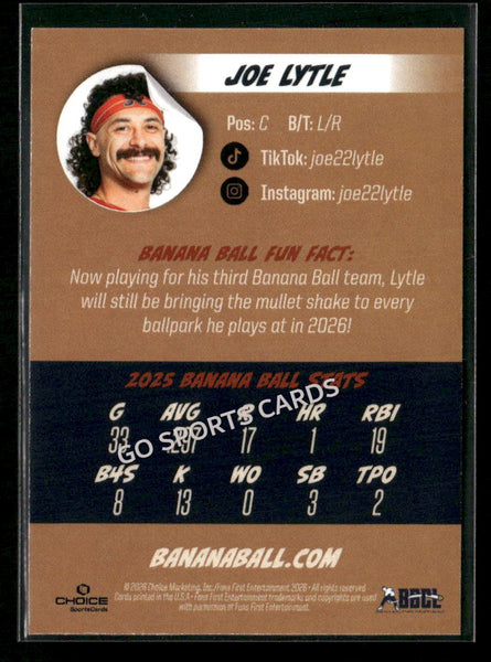 2026 Indianapolis Clowns Savannah Bananas Joe Lytle