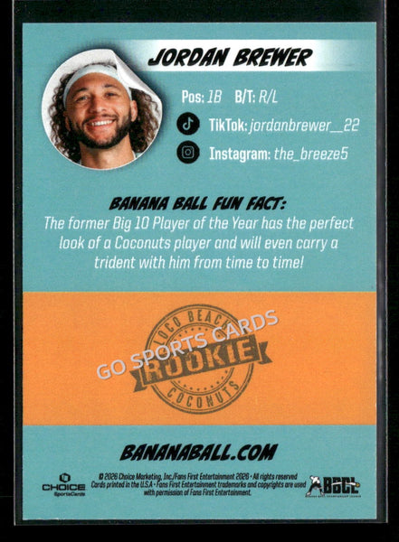2026 Loco Beach Coconuts Savannah Bananas Jordan Brewer