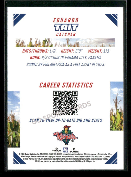 2026 Midwest League Top Prospects Eduardo Tait