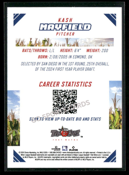 2026 Midwest League Top Prospects Kash Mayfield