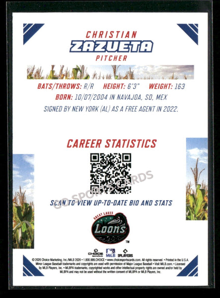2026 Midwest League Top Prospects Christian Zazueta