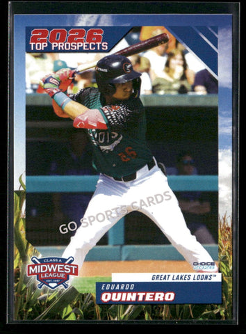 2026 Midwest League Top Prospects Eduardo Quintero