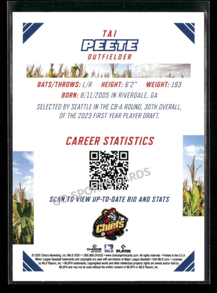 2026 Midwest League Top Prospects Tai Peete
