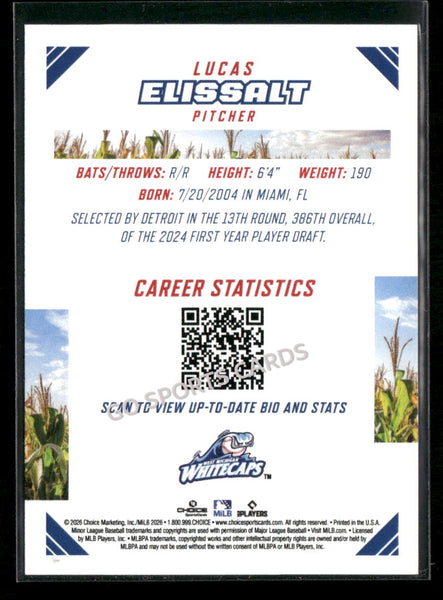 2026 Midwest League Top Prospects Lucas Elissalt