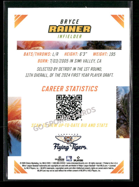 2026 Florida State League Top Prospects Bryce Rainer