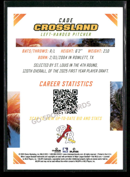 2026 Florida State League Top Prospects Cade Crossland