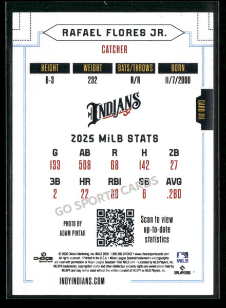 2026 Indianapolis Indians Rafael Flores Jr
