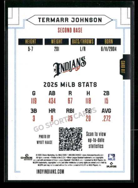 2026 Indianapolis Indians Termarr Johnson