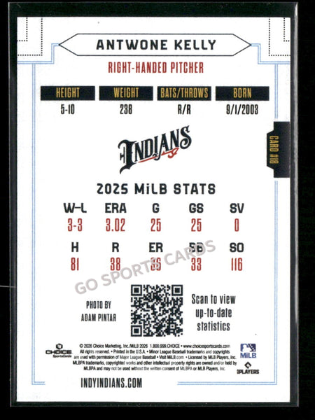 2026 Indianapolis Indians Antwone Kelly