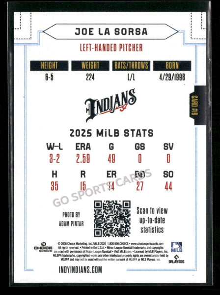 2026 Indianapolis Indians Joe La Sorsa