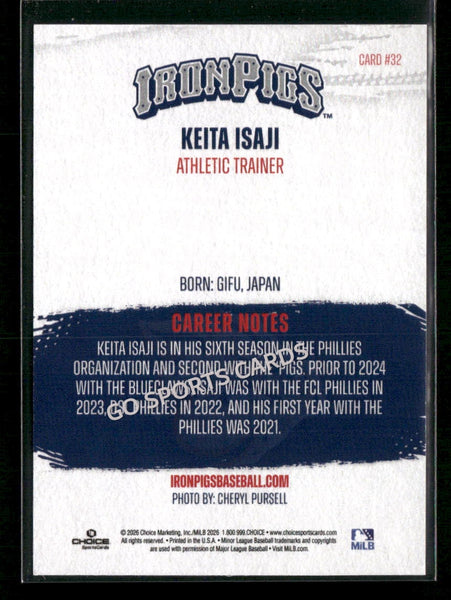 2026 Lehigh Valley IronPigs Keita Isaji