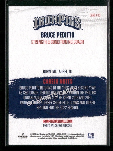 2026 Lehigh Valley IronPigs Bruce Peditto