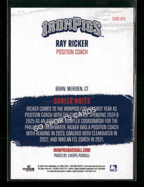 2026 Lehigh Valley IronPigs Ray Ricker