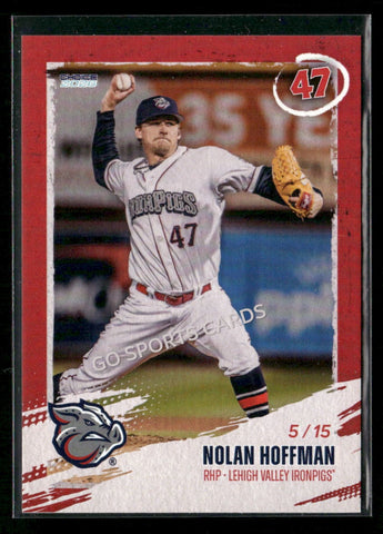 2026 Lehigh Valley IronPigs Nolan Hoffman RED 5/15