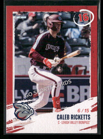 2026 Lehigh Valley IronPigs Caleb Ricketts RED 6/15