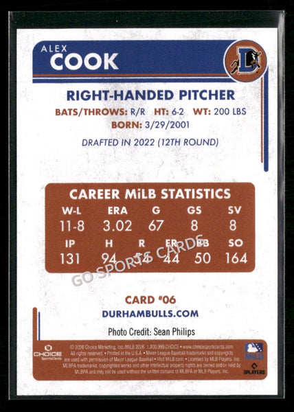 2026 Durham Bulls Alex Cook