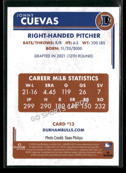 2026 Durham Bulls Jonny Cuevas