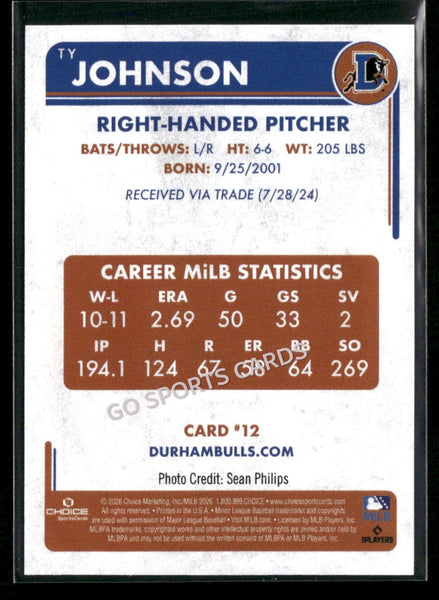 2026 Durham Bulls Ty Johnson