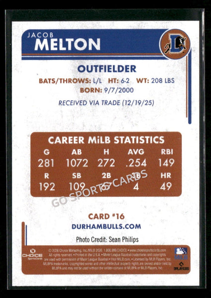 2026 Durham Bulls Jacob Melton