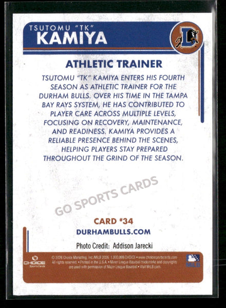 2026 Durham Bulls Tsutomu TK Kamiya
