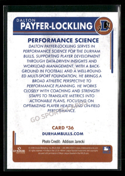 2026 Durham Bulls Dalton Payfer Lockling