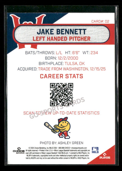 2026 Worcester Red Sox Jake Bennett