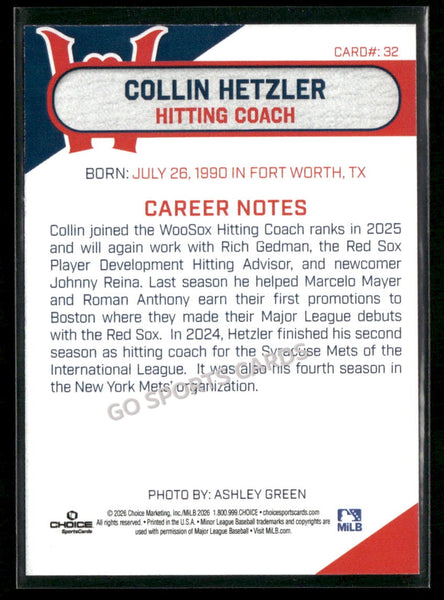 2026 Worcester Red Sox Collin Hetzler