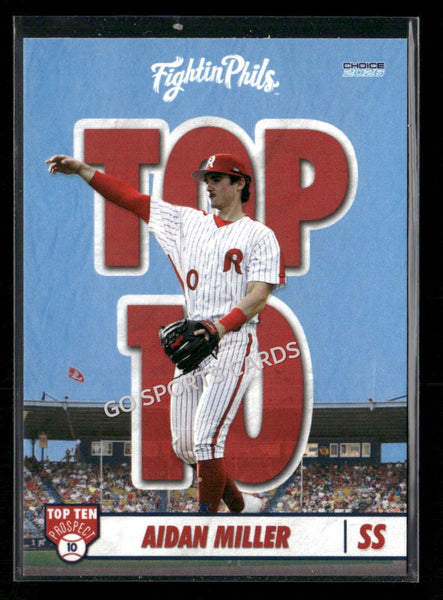 2026 Reading Fightin Phils Top 10 Prospect Aidan Miller