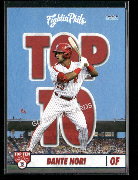 2026 Reading Fightin Phils Top 10 Prospect Dante Nori