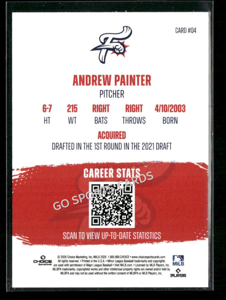2026 Reading Fightin Phils Top 10 Prospect Andrew Painter