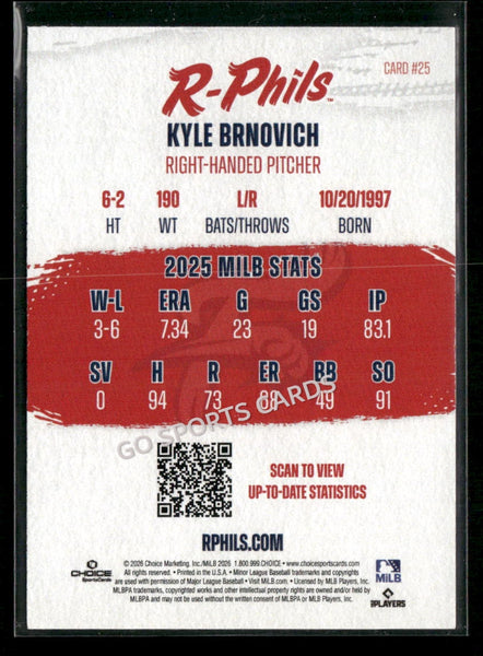 2026 Reading Fightin Phils Kyle Brnovich