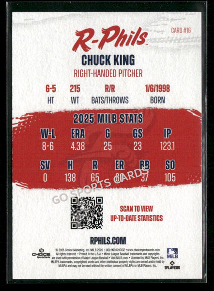 2026 Reading Fightin Phils Chuck King