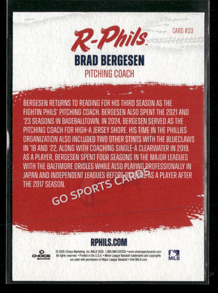 2026 Reading Fightin Phils Brad Bergesen