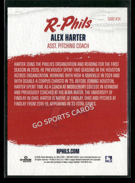 2026 Reading Fightin Phils Alex Harter