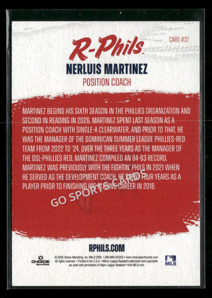 2026 Reading Fightin Phils Nerluis Martinez