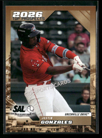 2026 South Atlantic League Top Prospects SAL Justin Gonzales