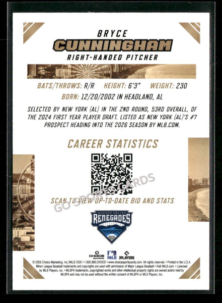 2026 South Atlantic League Top Prospects SAL Bryce Cunningham