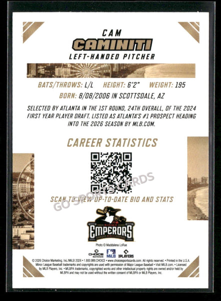 2026 South Atlantic League Top Prospects SAL Cam Caminiti