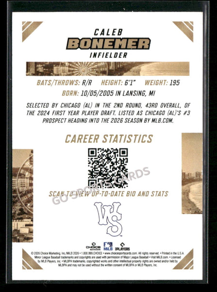 2026 South Atlantic League Top Prospects SAL Caleb Bonemer