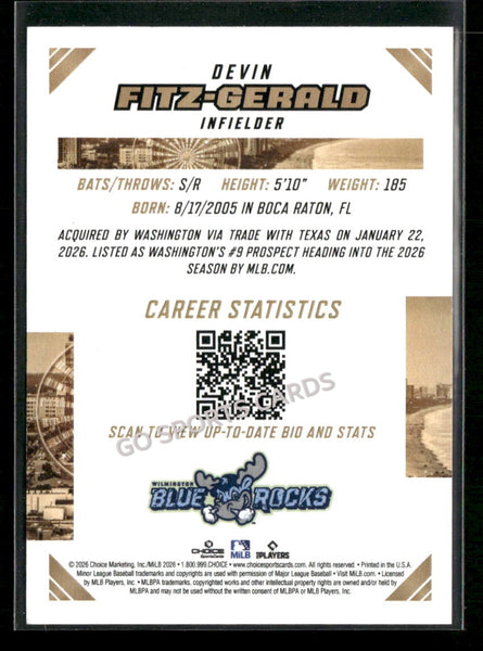 2026 South Atlantic League Top Prospects SAL Devin Fitz-Gerald